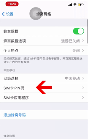 广南苹果14维修网分享如何给iPhone14的SIM卡设置密码 