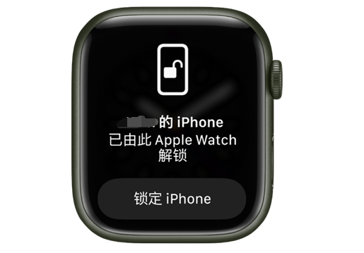 广南苹果手机维修分享用 AppleWatch 解锁配备面容 ID 的 iPhone方法 