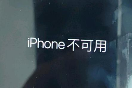 广南苹果服务网点分享锁屏界面显示“iPhone 不可用”如何解决 