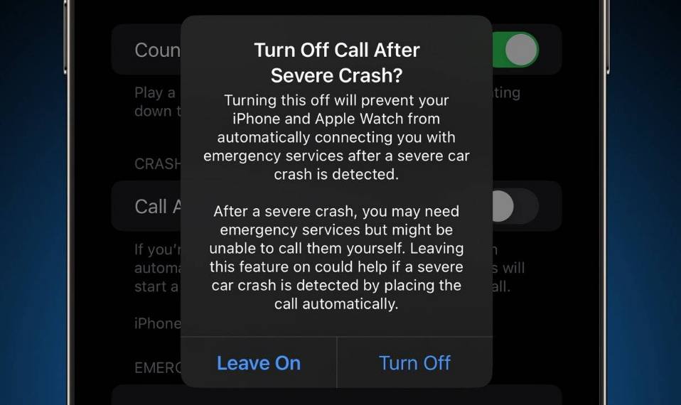 广南苹果14维修分享 iPhone 14 和 Apple Watch 上关闭崩溃检测 